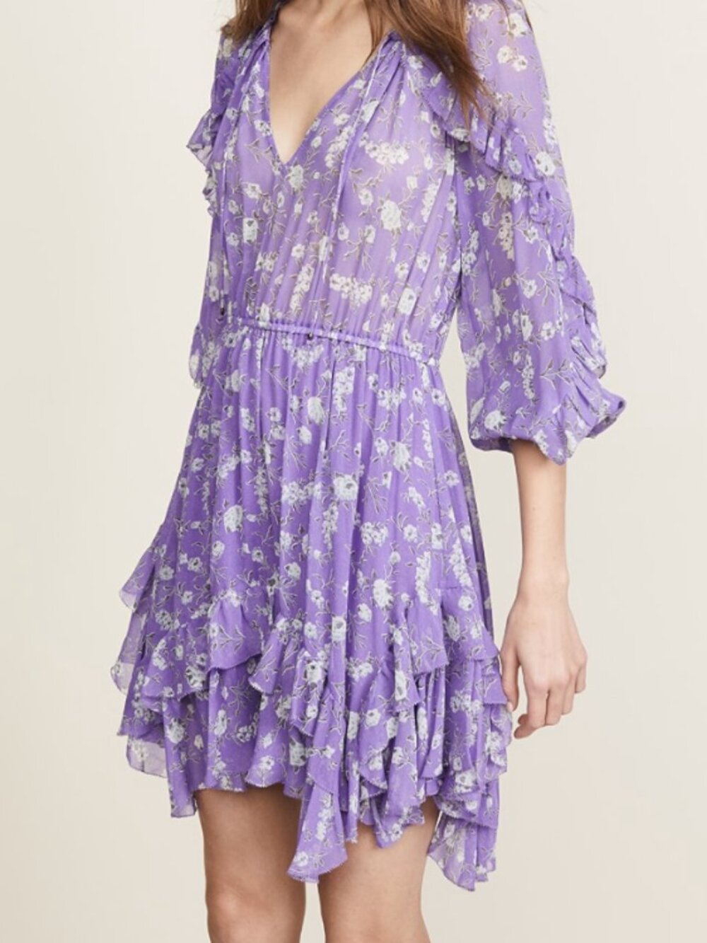 Ulla Johnson Silk Chiffon Alissa Dress in lavender--Size 8 (would fit 6-10)